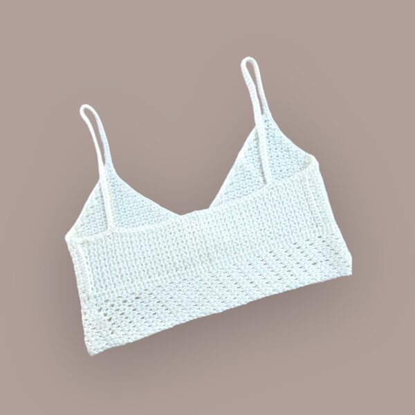 Minimalist White Crochet Bralette Top