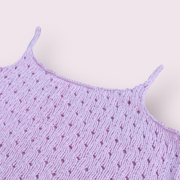 Handmade Lilac Crochet Crop Top - Image 3