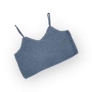 Handmade Grey Crochet Bralette Top