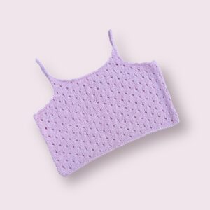 Handmade Lilac Crochet Crop Top