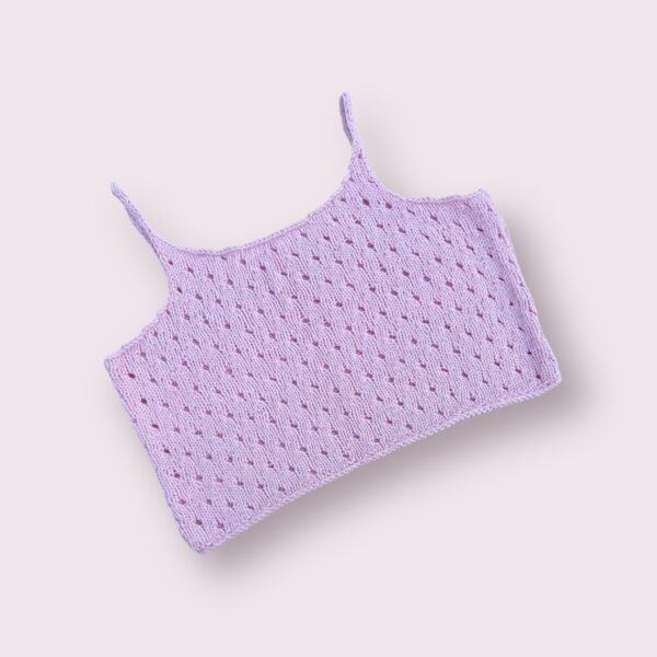 Handmade Lilac Crochet Crop Top