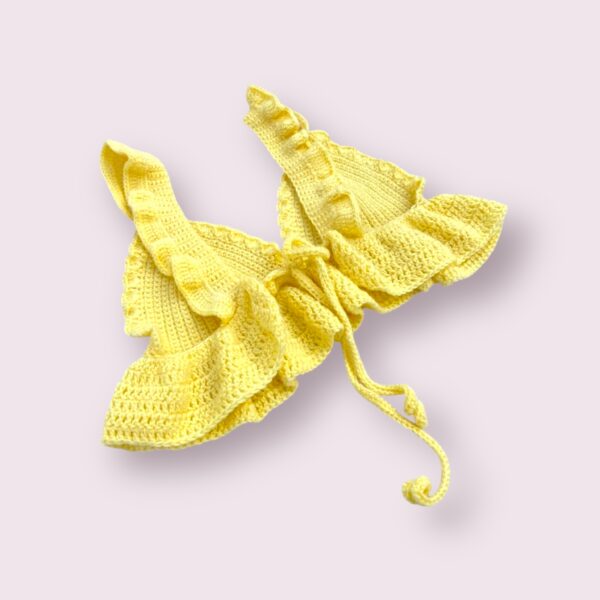 Handmade Yellow Crochet Bralette Top - Image 4