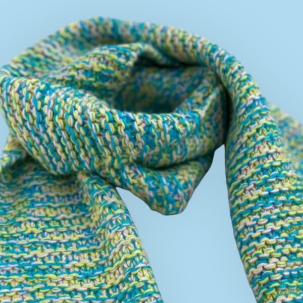 Handwoven Multicolor Knit Scarf - Spring Bliss - Image 2