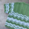 Handcrafted Olive Green & White Crochet Cardigan - Image 6