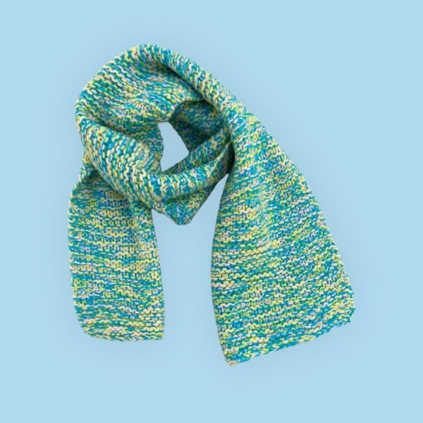 Handwoven Multicolor Knit Scarf - Spring Bliss