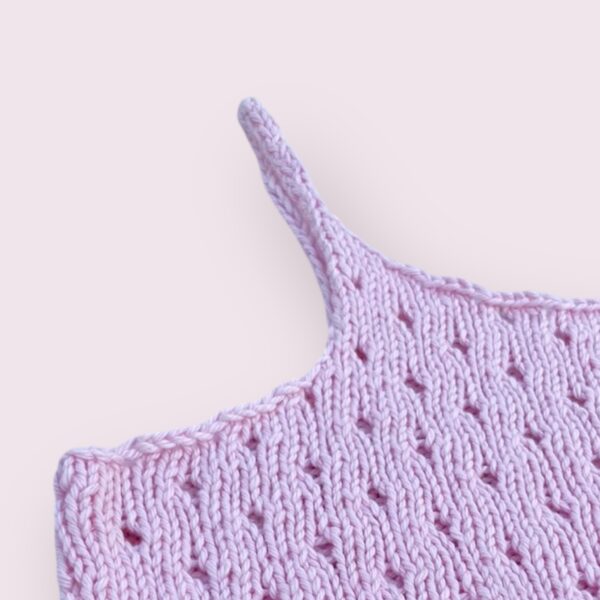 Handmade Lilac Crochet Crop Top - Image 4