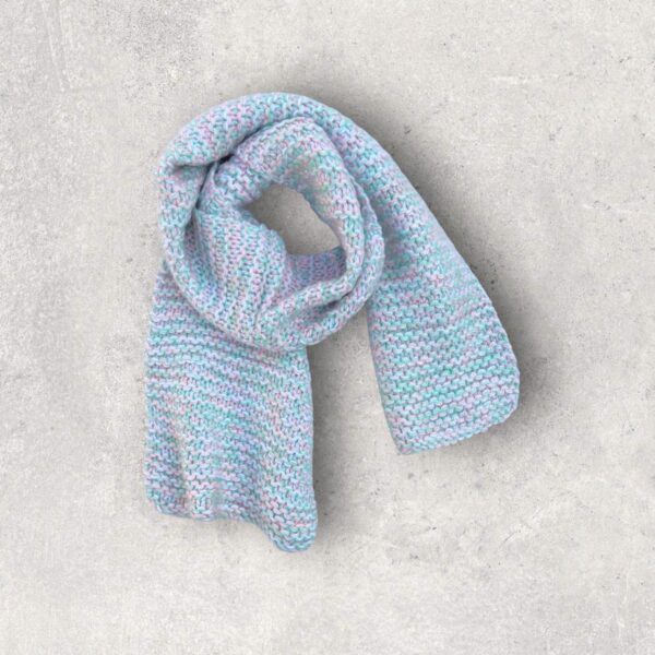 Handmade Crochet Pastel Infinity Scarf - Image 3